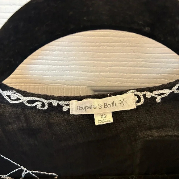 Poupette St Barth Black Coverup with White Patterns - Picture 3 of 3